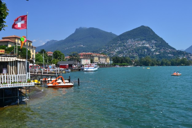 El hermoso lago y ciudad de Lugano