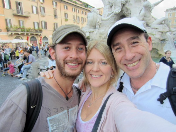 El reencuentro con mis padres en Roma. ¡Los quiero!