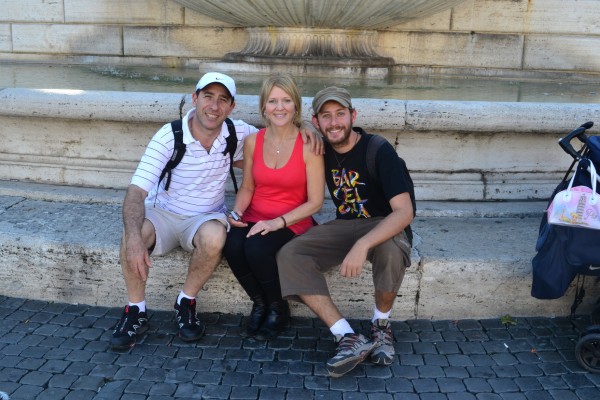 El reencuentro con mis padres en Roma. ¡Los quiero!